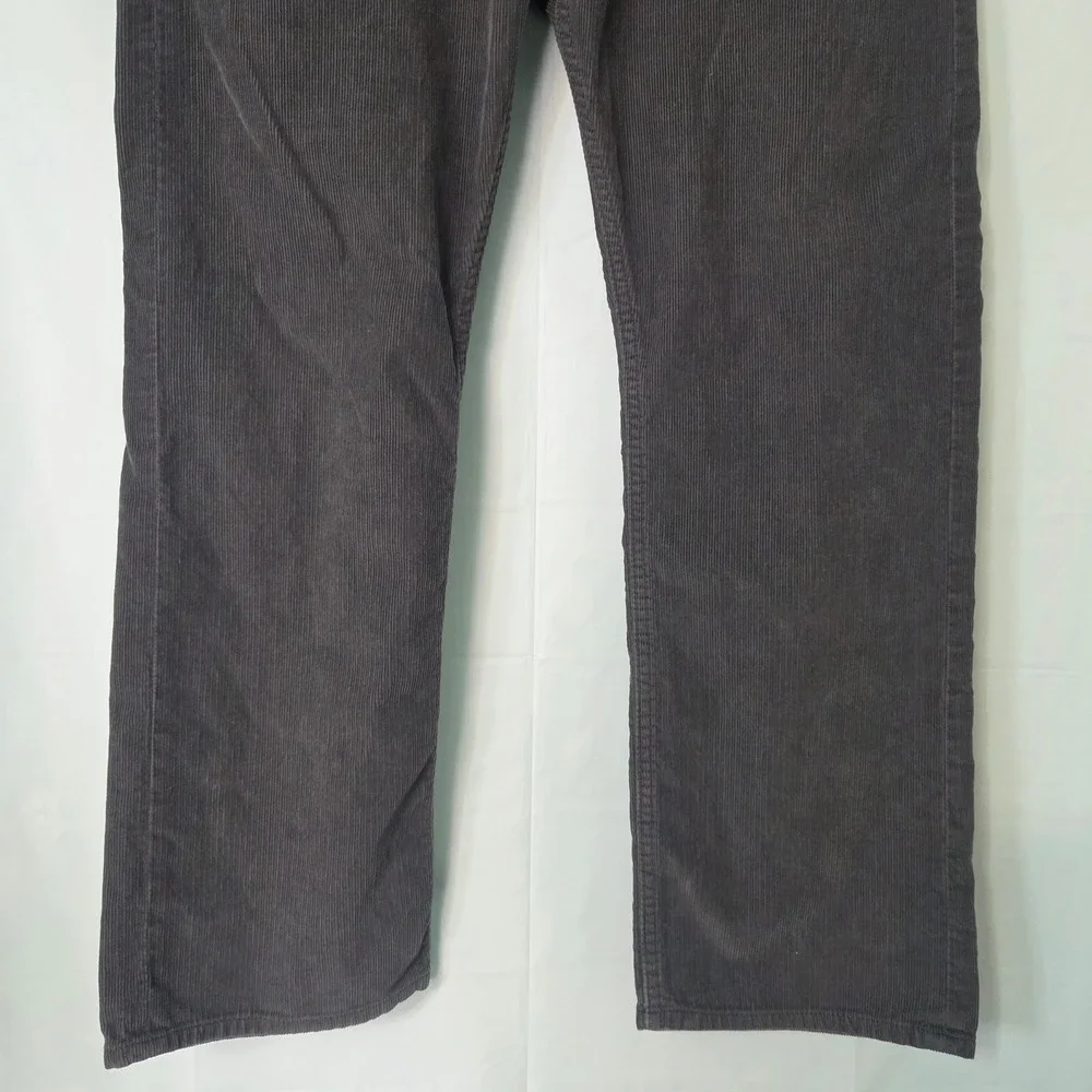 Banana Republic Mens Charcoal Gray Pima Cotton Corduroy Pants 36x30 Straight Leg